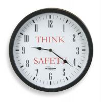 2CHX8 Clock, Rnd, Analog, 14 3/8in, Blk
