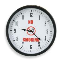 2CHY2 Clock, Rnd, Anlg, No Smoke, 14in, 120V, Blk