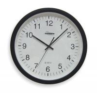 2CHZ4 Clock, Rnd, Anlg, 13 3/4in, Wall, Blk