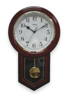 2CHZ6 Pendulum Clock, Analog, Red Wood