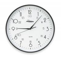 2CHZ8 Clock, Rnd, Analog, 24 Hr, 12in, Blk, Batt Op
