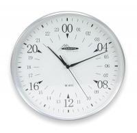 2CHZ9 Clock, Round, 24-Hr, 12in, Silver