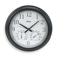 2CJA5 Thermo-Hygrometer Clock, 18in, Blk