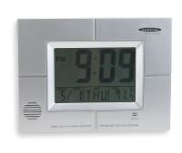 2CJA8 Digital Desk Top/Wall Clock w/Alarm, Gry