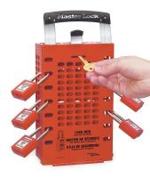 2CJL1 Group Lockout Box, 14 Locks Max, Red