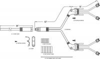 2CWZ1 Rear Sill Harness Repair Kit, 8 ft. Main