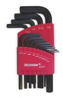 2CYC1 Hex Key Set, 1/4 - 3/8 In., L-Shaped, Short