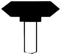 2D832 VitrifiedMountedPoint, 1-1/4 x 1/4in, 60G