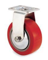 4WKU1 Rigid Plate Caster, 700 lb, 6 In Dia
