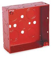2DCT1 Electrical Box, Square, 21Cu In, Red