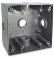 2DCV8 Weatherproof Box, 3/4 In Hub, 5 Inlets