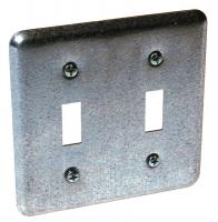 2DDD4 Box Cover, 4 In, 2 Toggle Switches
