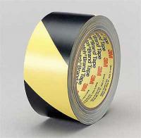 2DEE3 Marking Tape, Roll, 3In W, Black/Ylw, PK12