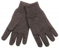 2DFK1 Jersey Glove, Cotton, 6, Brown,