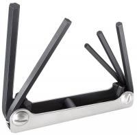 2DGN7 Hex Key Set, 3/16-3/8 In, Fold-Up, Straight