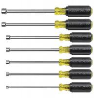 2DGW9 Magnetic Nut Driver Set, 6 In Shank, 7 PC