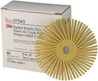 2DJN9 Radial Bristle Disc, T-C, 3 In Dia, PK40