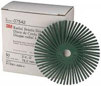 2DKT1 Radial Bristle Disc, TA, 3 In Dia, 50G, PK40