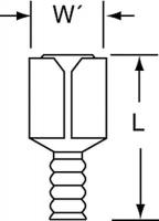 2DRR6 Female Disconnect, Bare, 16to14 AWG, PK1000