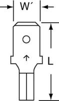 2DRR9 Male Disconnect, Bare, 16 to 14 AWG, PK1000