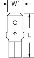 2DRA2 Male Disconnect, Bare, 12 to 10 AWG, PK500