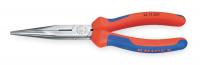 2DYW4 Long Nose Plier, 8 In, Cushion Grip