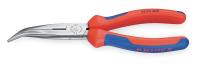 2DYW5 Bent Long Nose Plier, 8 In, Cushion Grip