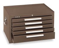 2E475 Tool Chest, Mechanics, 5 Dr, 27In, Brown