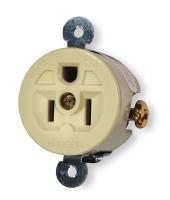 2EAV2 Receptacle, Single, Panel, 15A, 125V, Ivory