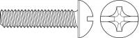 2EU25 Mach Screw, Rnd, 8-32x1 1/4 L, PK 100
