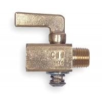 2EEY7 Gas Cock, Size 1/4&quot;, FNPT x MNPT, Btu