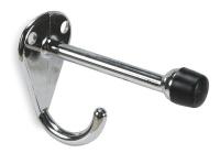 2EHL1 Bumper And Coat Hook, Zamac, 1 In H