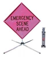 2EHV3 Traffic Sign, 78 x 48In, BK/Pink, Text, 61