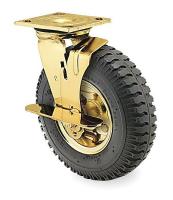 2EJH4 Swivel Pneumatic Caster w/ Brake, 8 In.
