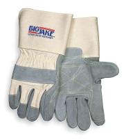 2ELF3 Leather Palm Gloves, XL, Gray, PR