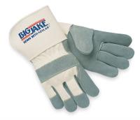 2ELG3 Leather Palm Gloves, L, Gray, PR