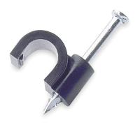 2EMD9 Mounting Clip, 1/4 In Tubng, Blk, Vnyl, PK10