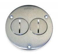 2EML7 Round Floor Box Cover, Duplex Screw