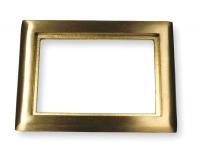 2EMR9 Carpet Flange, Rectangular, 2 Gang, Brass