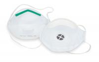 2EMU4 Flat Fold Respirator, N95, S, White, PK 30
