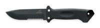 2EVG8 Fixed Blade Knife, Black SS, 4 7/8 In