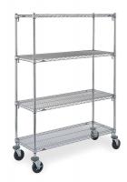 2EWR7 Adjustable Shelf Wire Cart, 18 In. W