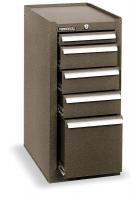 2F015 Side Tool Cabinet, 5 Dr, 20 In D, Brown