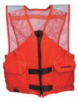 2FLH8 Flotation Vest, Orange, Nylon, L