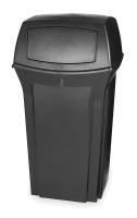 2FTE4 Waste Receptacle, Hinged Door, Black, 35G
