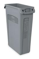 2FTG3 Trash Container, Venting, 23 G, Gray