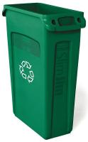 2FTG6 Trash Container, Venting, 23 G, Green