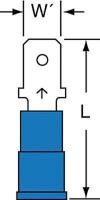 2DUC8 Male Disconnect, Blue, 16 to 14 AWG, PK1000