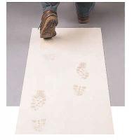 2GJJ4 Clean-Walk Mat, White, 18x36, 60shts/pk, PK4