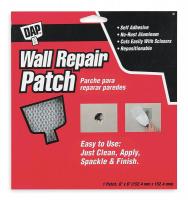 2GLA5 Wall Repair Patch, Self-Adhesive, 6 x 6 In